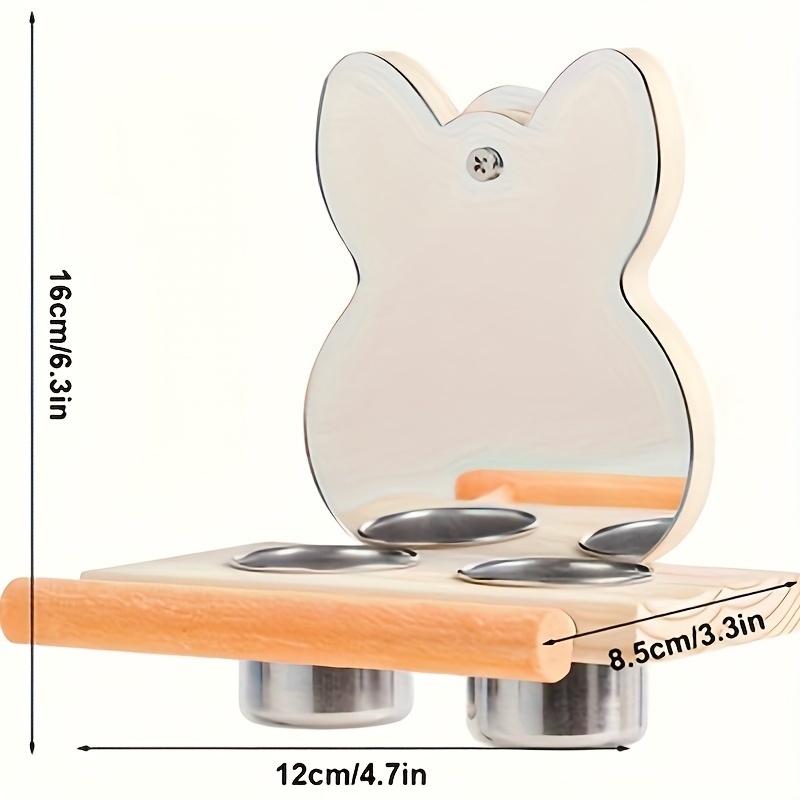 Parrot Food Feeder Box with Frosted Standing Pole