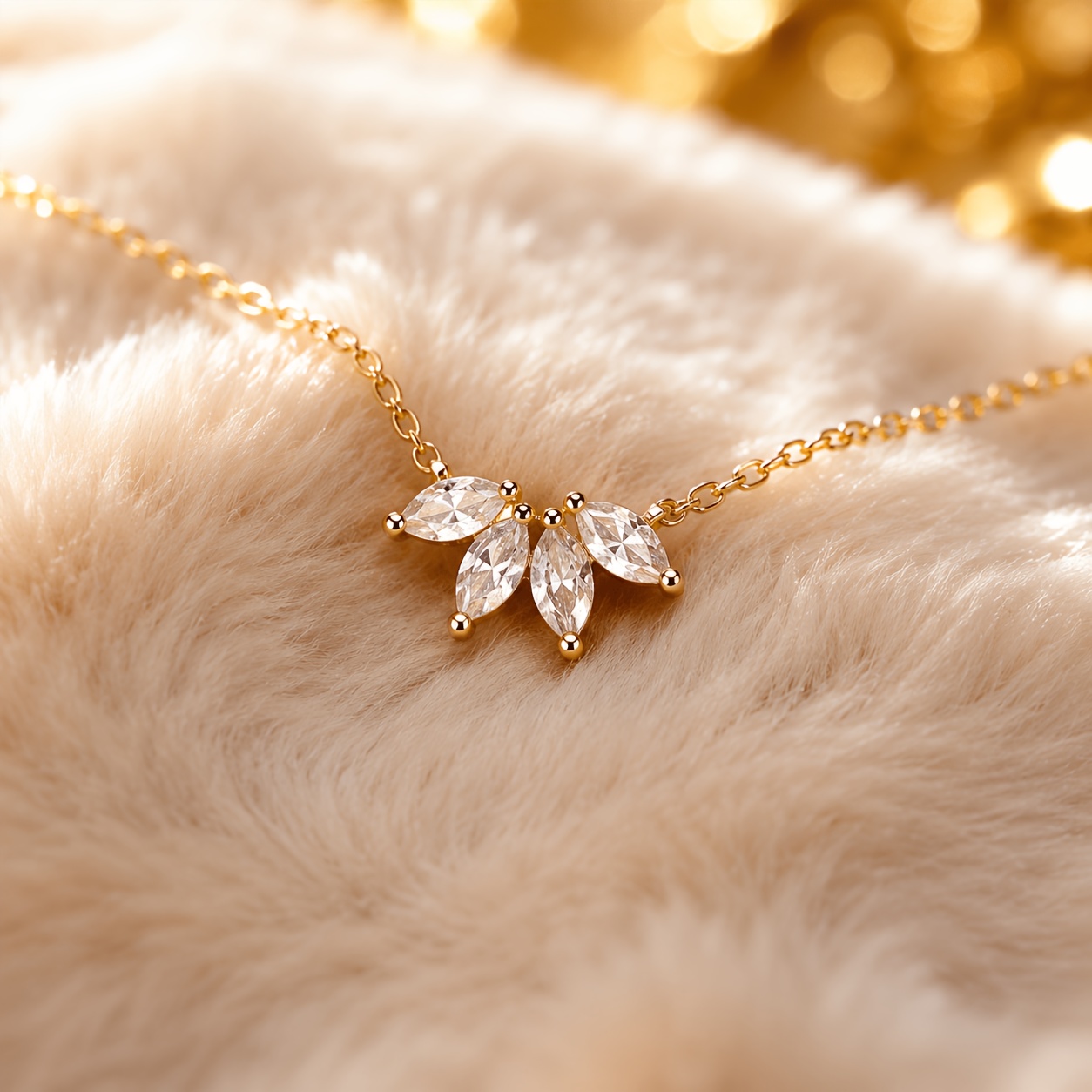 ZCNC 304 Stainless Steel 18K Gold-Plated Women's Necklace, Exquisite Leaf Pendant Choker, Hypoallergenic Waterproof Minimalist Necklace, Suitable for Daily Wear, Birthday & Anniversary Jewelry Gift