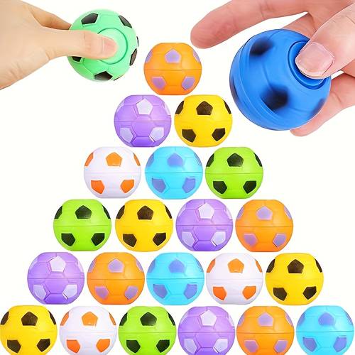 30 mini fidget spinner footballs colors suitable for halloween christmas gifts classroom toys birthday presents for boys and girls soccer toys rewards random colorschristmas stocking stuffers christmas stocking stuffers