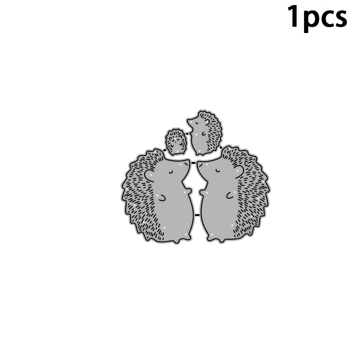 TEMU Independent Hedgehog Parent-child Die Cuts, Carbon Steel Embossing Template For Handmade Card Album Diy Craft Projects