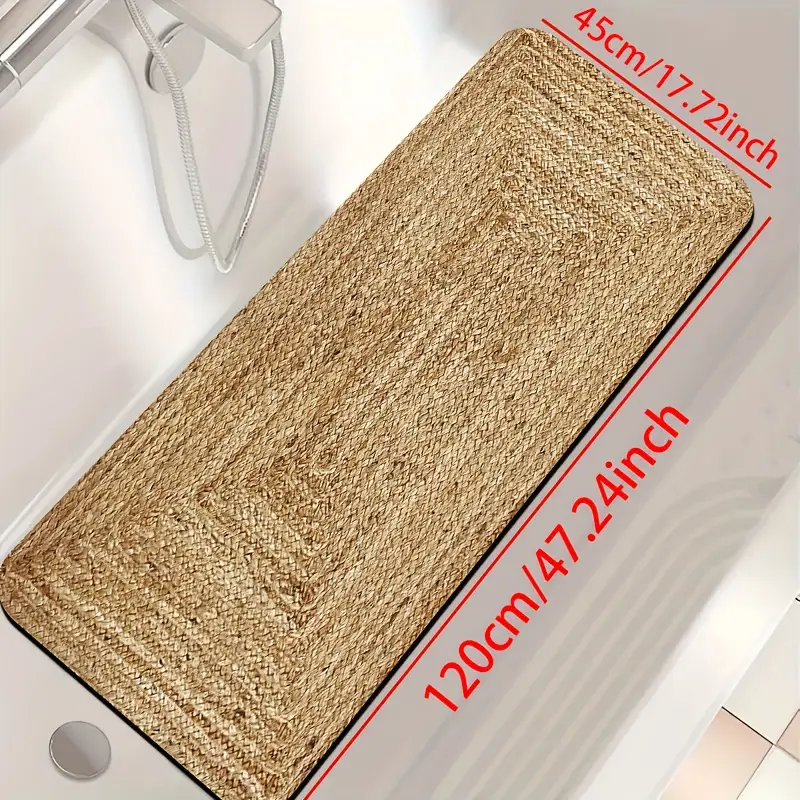 1pc diatomite bath mat retro texture print design quick dry non slip absorbent floor mat soft and comfortable for bathroom shower room laundry room bedroom doorway kitchen rug rv bathroom Product details 5