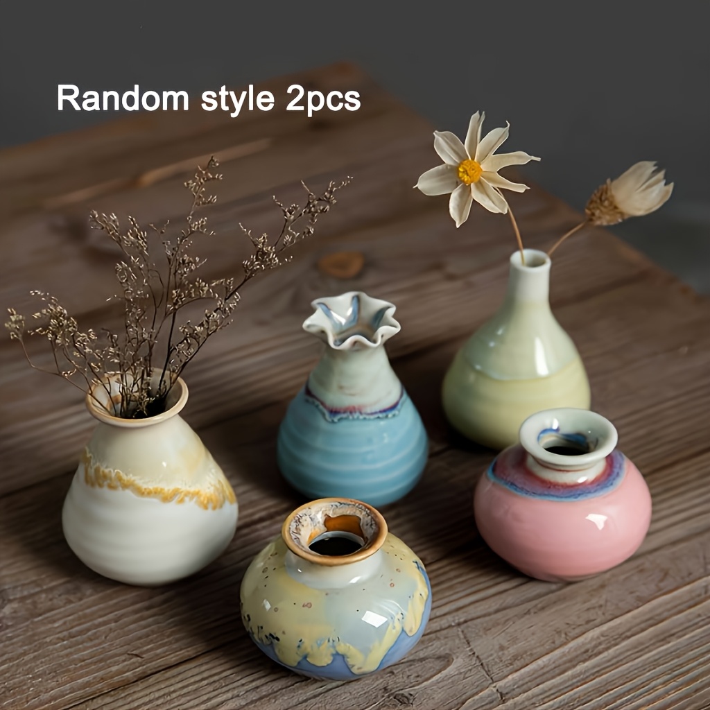 E-shop Handgefertigte Keramikvase - Einzigartiges geometrisches Design, Hochtemperatur-, weiche und lebendige Farboptionen, für Wohnkultur, Weihnachts-