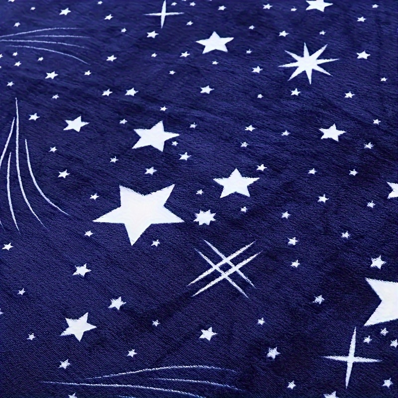   soft warm fleece throw blanket with meteor   for couch office bed camping travel   hypoallergenic gift blanket chair multifunctional details 7