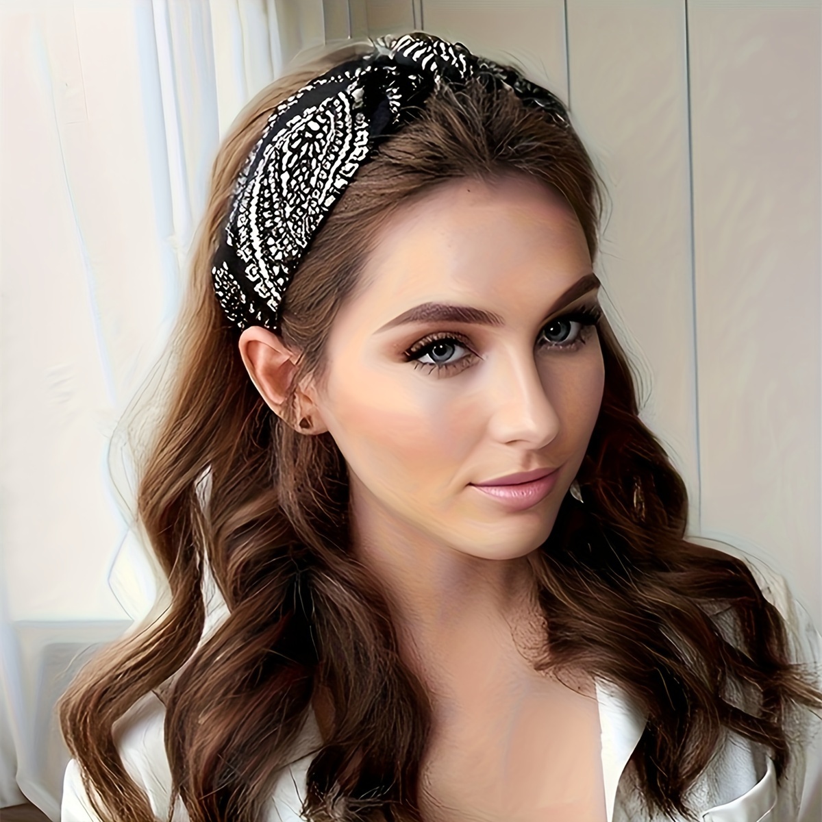 

1pc Elegant Paisley Pattern Hairband, Classic Chic Style, Fashion Hair Accessory For Women, Simple Sophisticated Decorative Headband