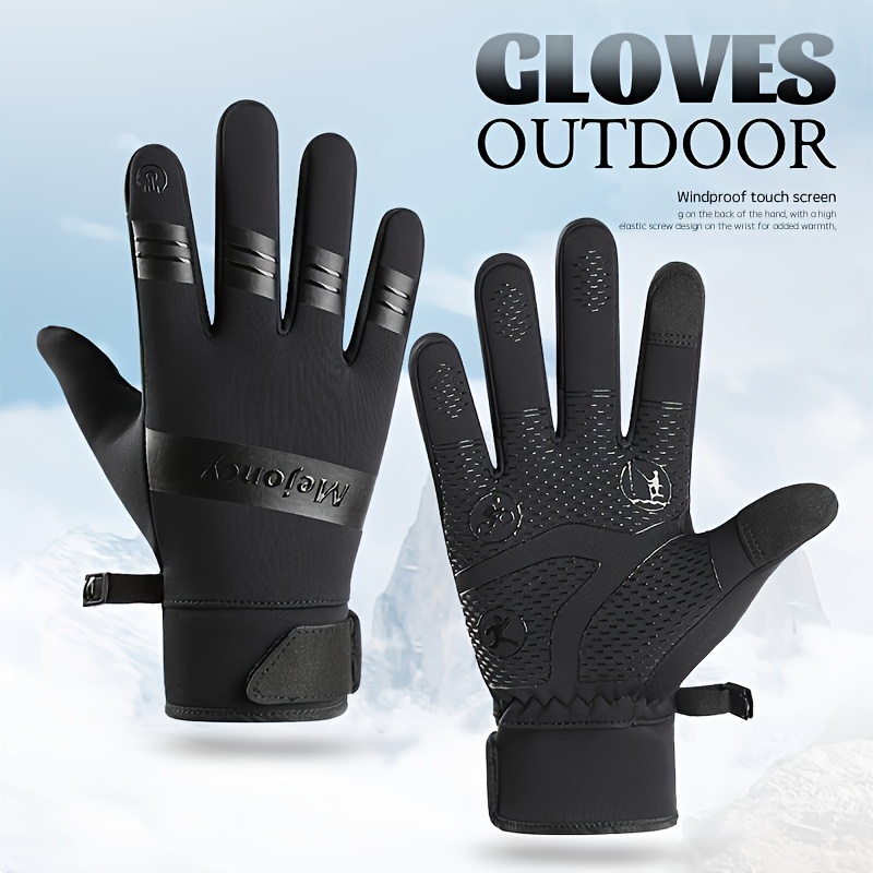 

Men's Winter Gloves, Waterproof And Windproof Full-finger Gloves, For Outdoor Activities, Hiking, Cycling, Driving, Walking, Running, Fishing