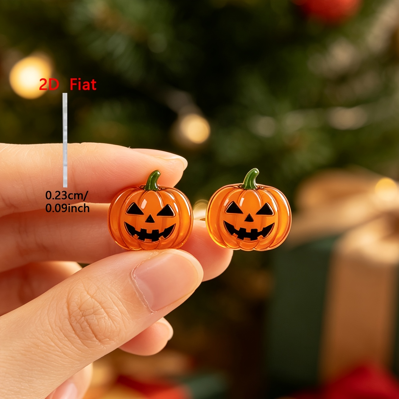 TEMU 2D Flat - 1 2D Flat - 1 Orecchini Pendenti Acrilici con Motivo Zucca Cartone Animato di Halloween, Gioielli per Orecchini a da Donna in Stile