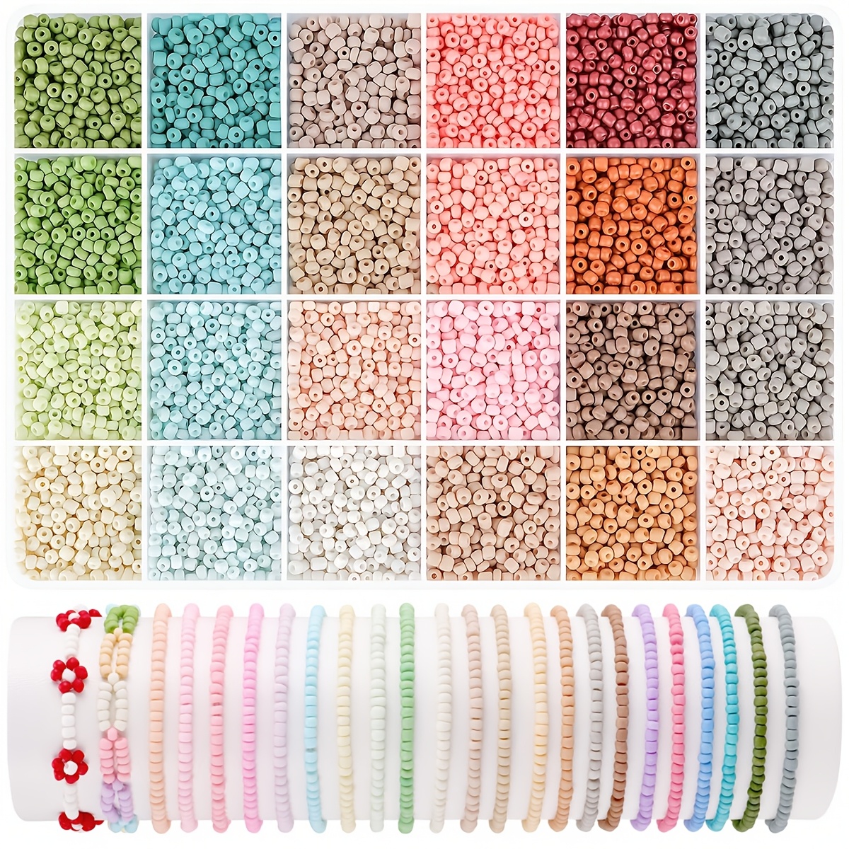 

A Diy Kit For , Featuring 24 Colors Of 3mm Seed Beads, Girls. This Threading Set Makes A Great Gift For Holidays, Birthdays, Parties, Or As .