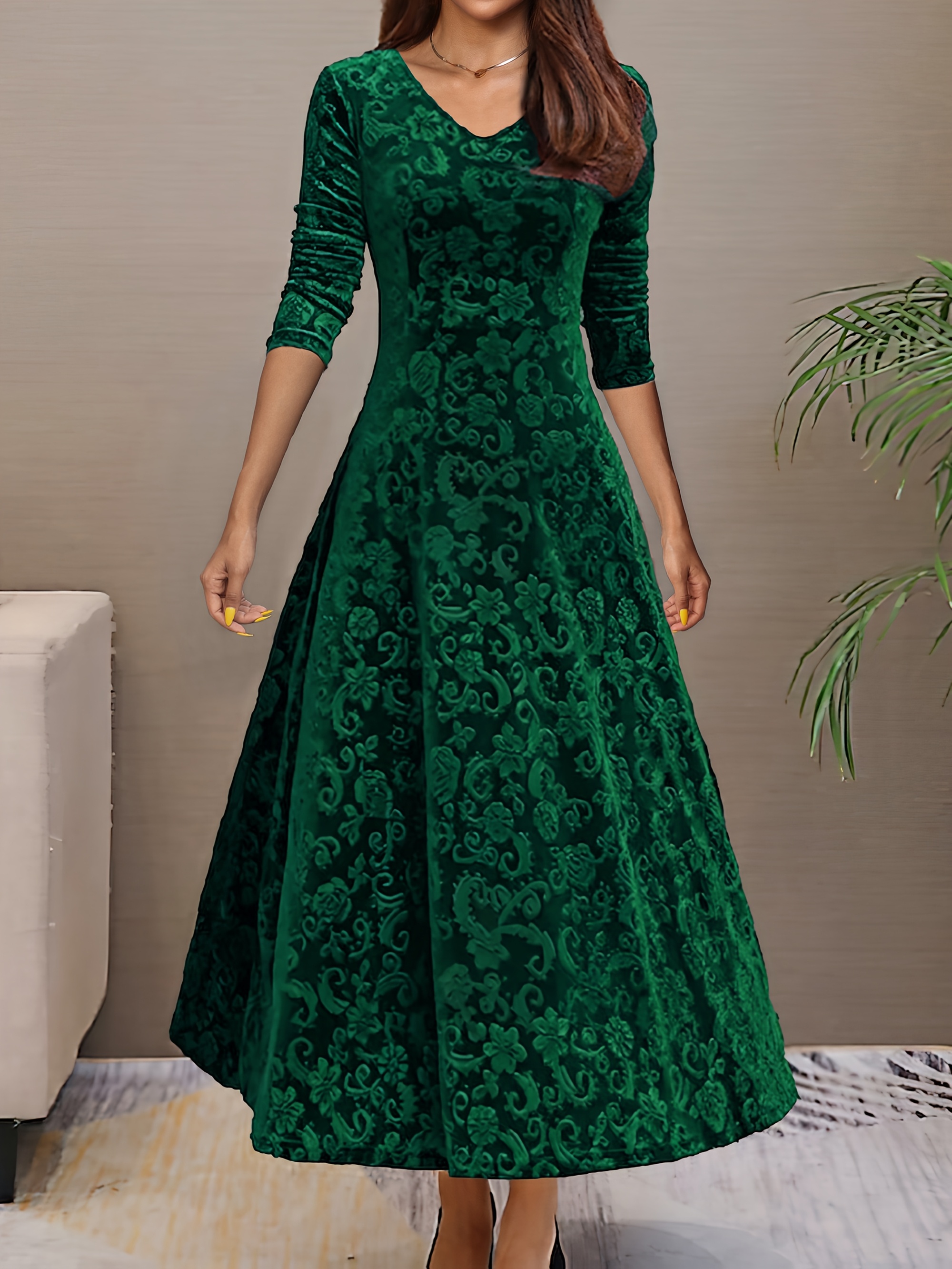 summer dress for women maxi Floral Summer Maxi Dress Floral Print / L main image 1