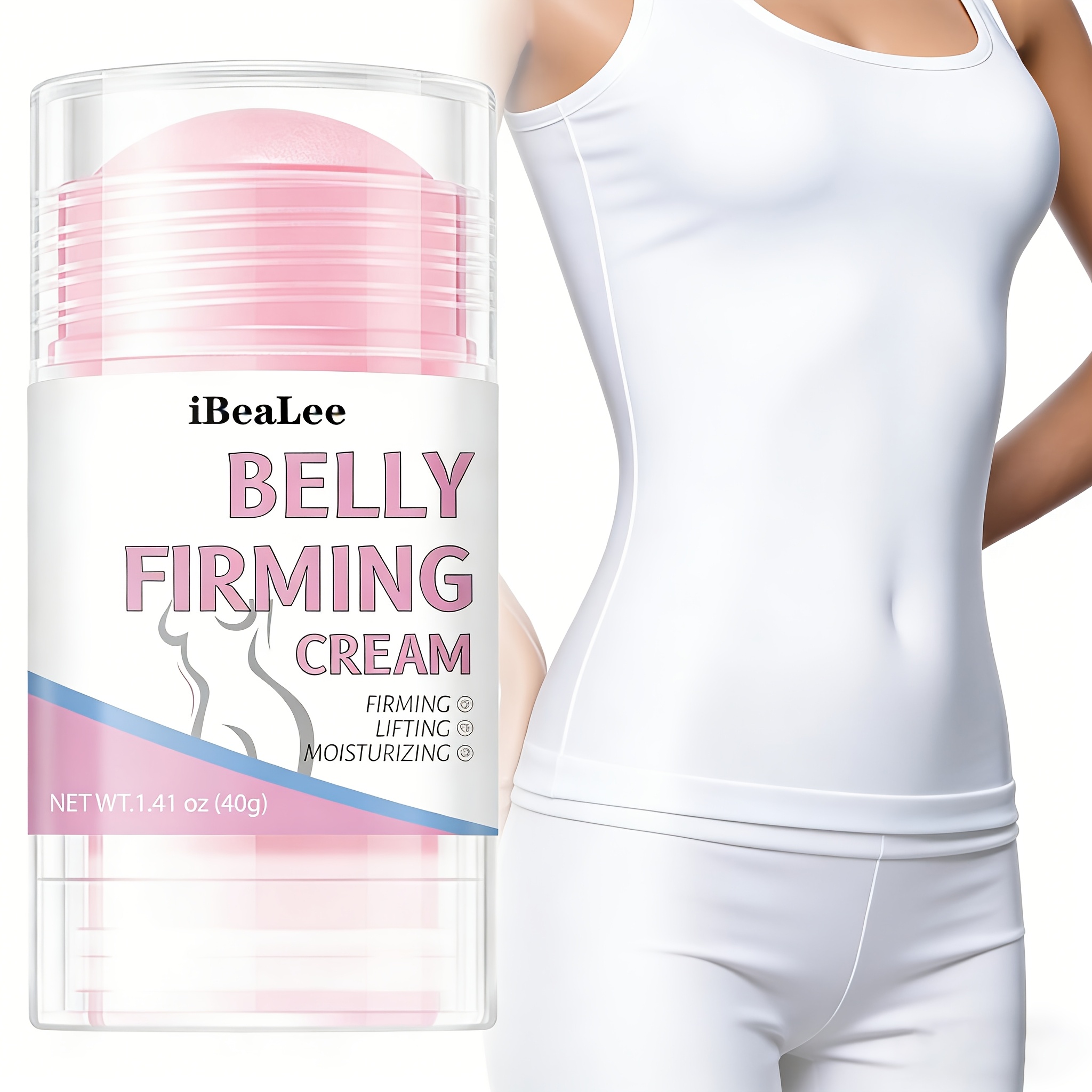 Strong Belly Tightening Cream Stick Containing Caffeine, Shea Butter, Jojoba Oil, And Hyaluronic Acid - Unscented, Suitable for All Skin Types - Enhances Lift And Firmness, Hydrates for a Smooth And Toned Appearance
