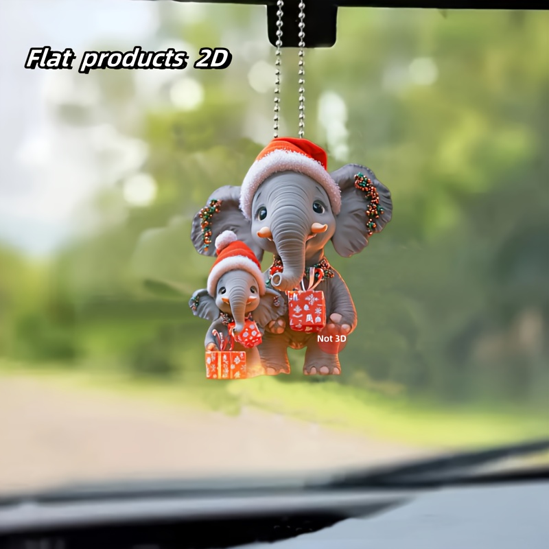 

An Elephant And A . Suitable For Car Ornaments, Key Chains, Christmas Ornaments, Home Decorations, Holiday Decorations, Small Gifts. Material: Acrylic 2d