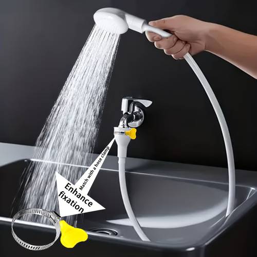badezimmer wasserhahn duschkopf, studentenwohnheim einfache schnellverbinder wasserhahn dusche multifunktionaler connector haarwasch duschkopf badespraykopf duschkopf