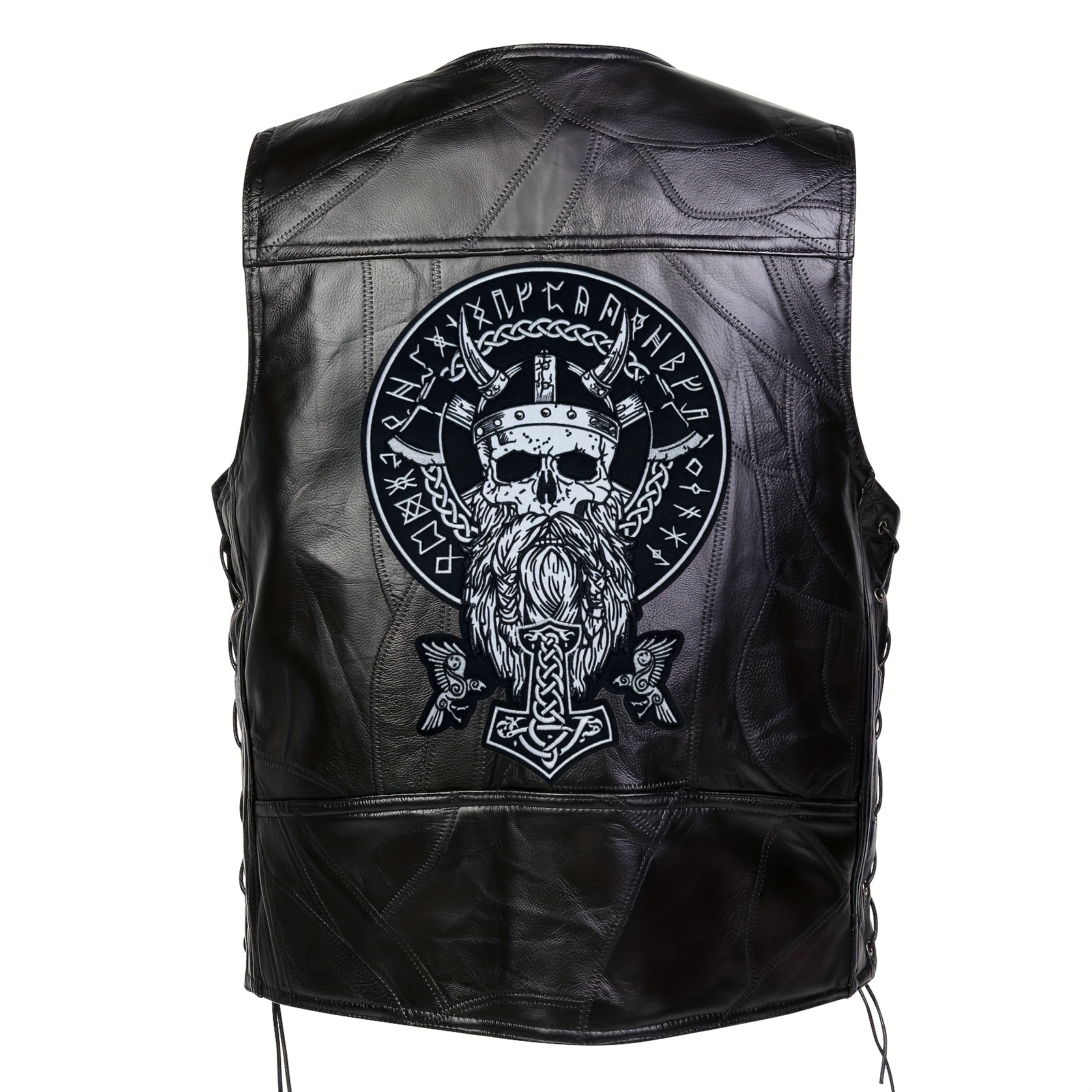 Image of Large Embroidered ", Free Cycling" Patch - Retro Punk Style Iron-/sewn- Motorcycle & Cycling Patch, Linen Fabric Suitable For Jackets, Backpacks, T-shirts - Decoration