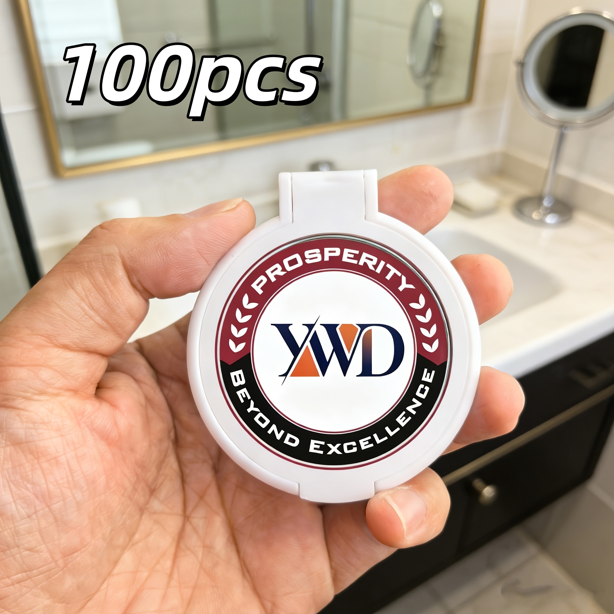 TEMU 100 Custom Foldable Mirrors With Personalized Designs, Mirrors That Are Easy To Carry, Outdoor Touch-ups