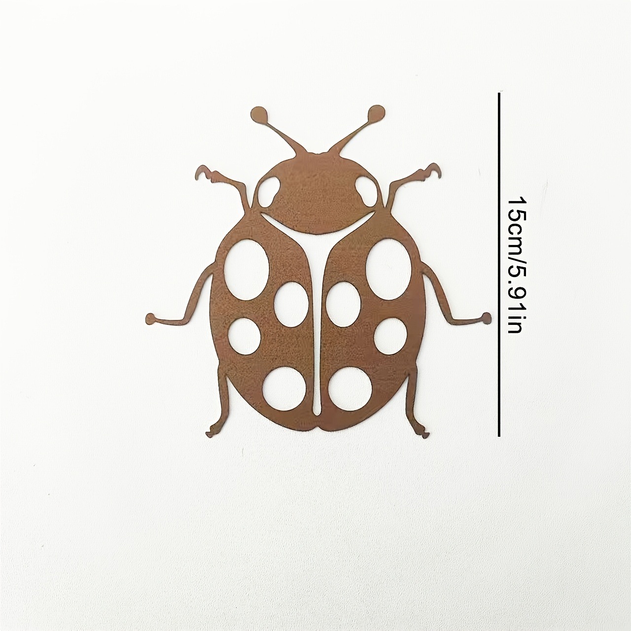 Distressed Ladybug Statue, Foldable Wall-mounted Metal Decoration, Pastoral Indoor, Outdoor Garden Art, Suitable For Festivals, Homes And Offices, Ladybug Decoration, Multi-functional Placement