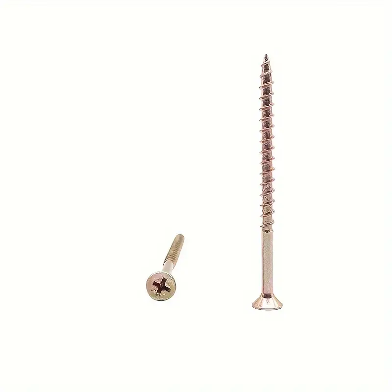 フォージファスト エリート イエロー亜鉛 めねじ木ネジ 金属材料 クラス 8.8 4.0x80/100mm 100個入り Temu Japan