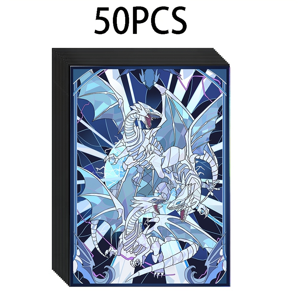 Image of 50pcs Laser Japanese Size Holographic Anime Card Sleeves/ 50pcs Anime Card Sleeves With 100pcs Inner Card Sleeves For Ygo 63*90mm Game Card/ Trading Cards Sleeves