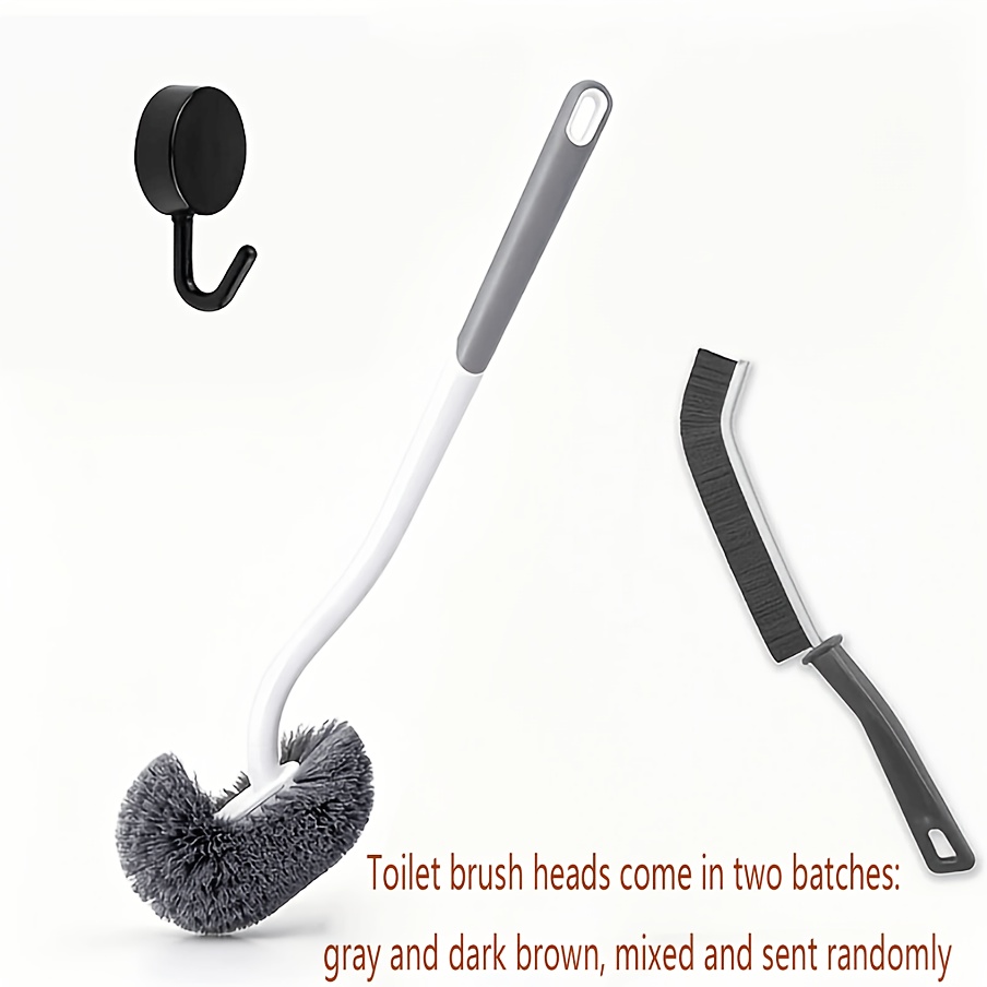 TEMU 3pcs Toilet Brush Cleaning Set 1pc Dead Corner Scale Stain Remover Ceramic Toilet Brush Bathroom Strong Stain Remover Toilet Brush Does Not