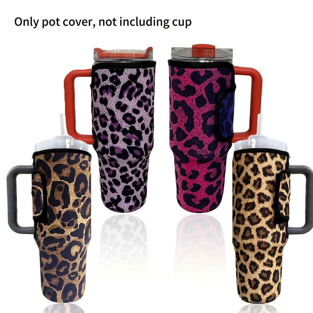 

1pc Non-slip Leopard Printed Cup Insulated Cover For 1200ml/40oz Tumbler, Scratch-resistant Water Bottle Protective Sleeve