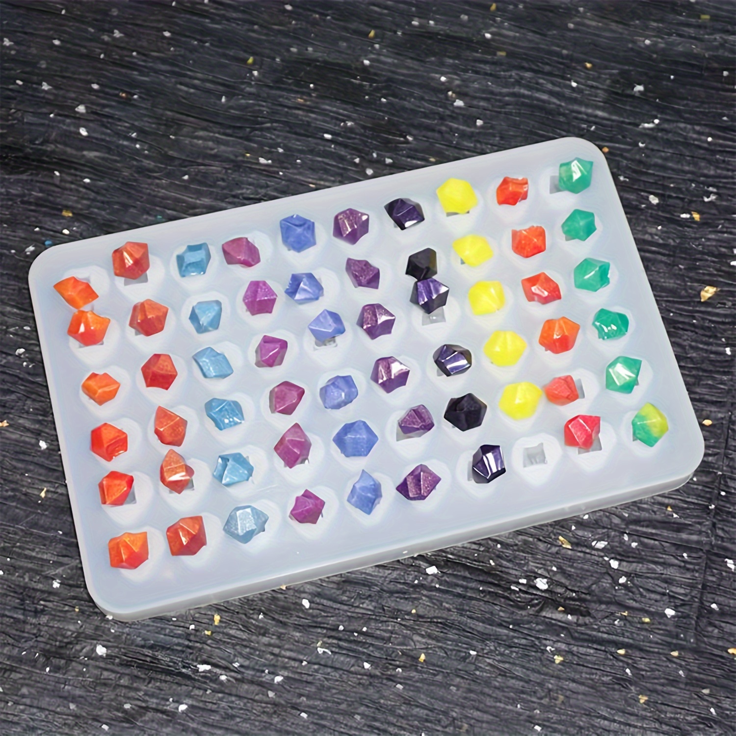 

Diy 60-hole Gemstone-shaped Epoxy Resin Casting Silicone Mold - High-quality, Non-toxic For Jewelry Making, Ideal For Earrings, Pendants, Necklaces & Bracelets