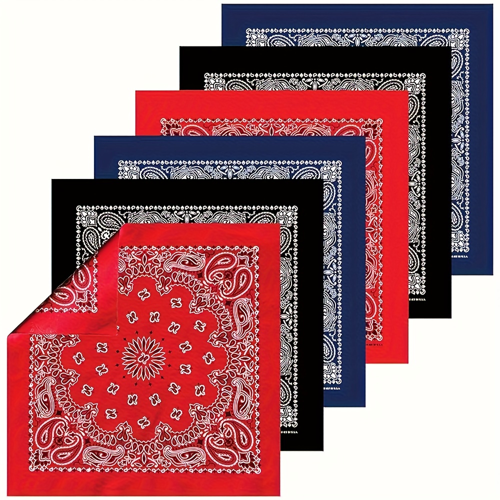 6pcs Headscarves, Fashionable Headbands, Handkerchiefs, Scarves - 54cm X 54cm