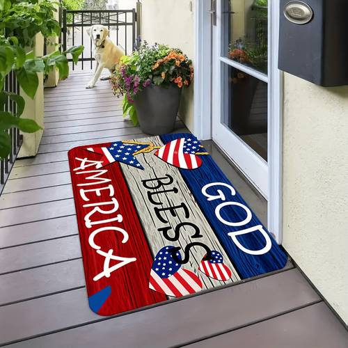 item picture 1pc heart and star shaped doormat entrance mat non slip machine washable easy to clean polyester carpet suitable for home and outdoor decoration ideal for bedrooms and perfect gift home decor accessory