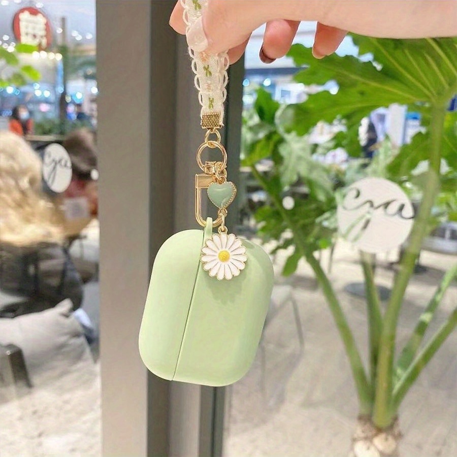 TEMU Étui de -chute à motif de marguerites vertes fraîches pour Apple , résistant aux rayures et aux chutes