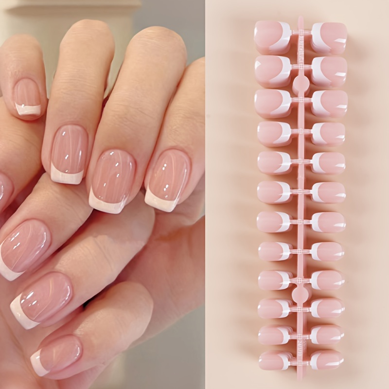 

5/10pcs French Pure Want Short Square Fake Nails