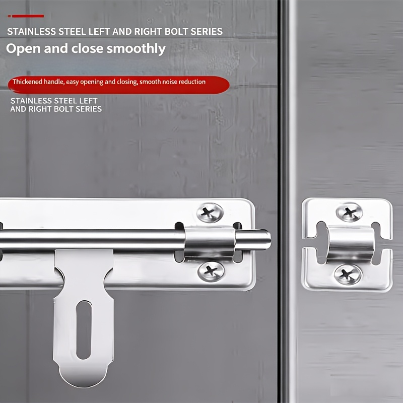 2 Pack Stainless Steel Sliding Bolt Latch Lock