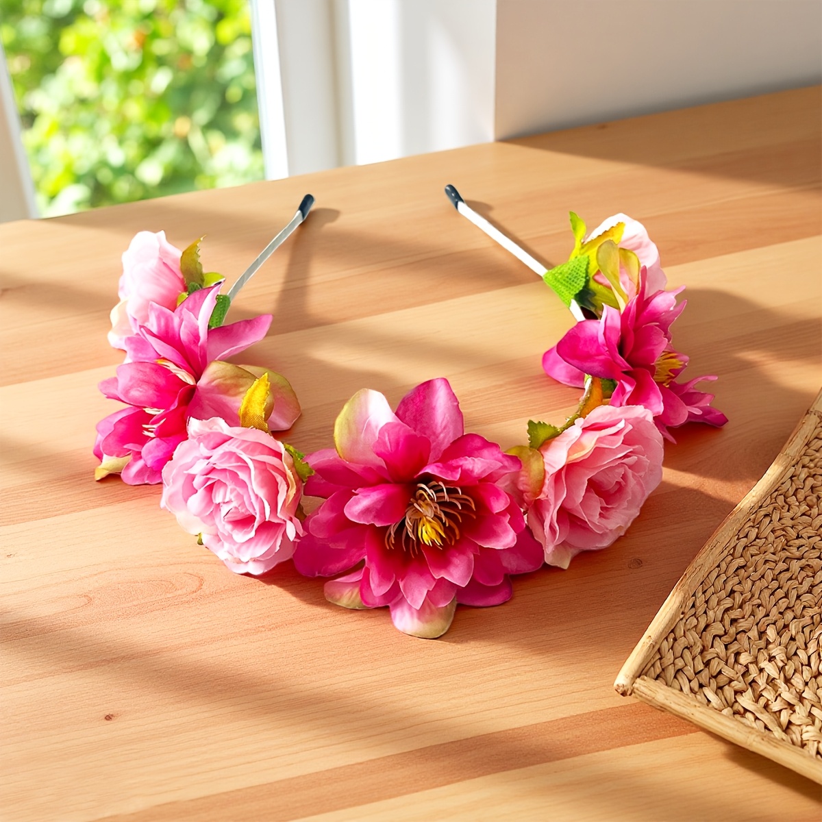 E-shop Neues Bohemian Rosen Blumen Stirnband Hochzeitssaison Braut Strandparty Kopfbedeckung Haarverzierungen Damen Stirnband