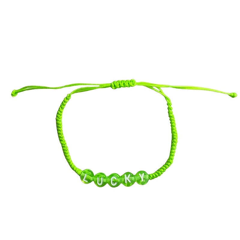 Custom Simple Personalized Bracelet with Transparent Letter Beads