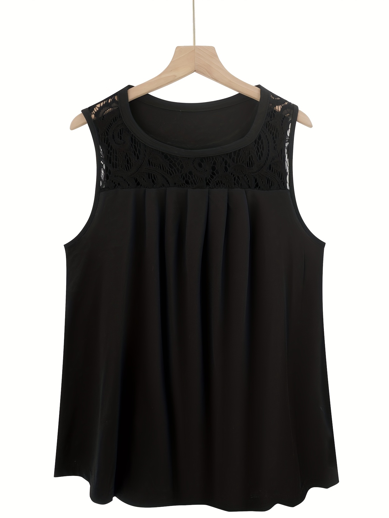 Solid Color Versatile Sleeveless Chest Pleated Casual Vacation Top