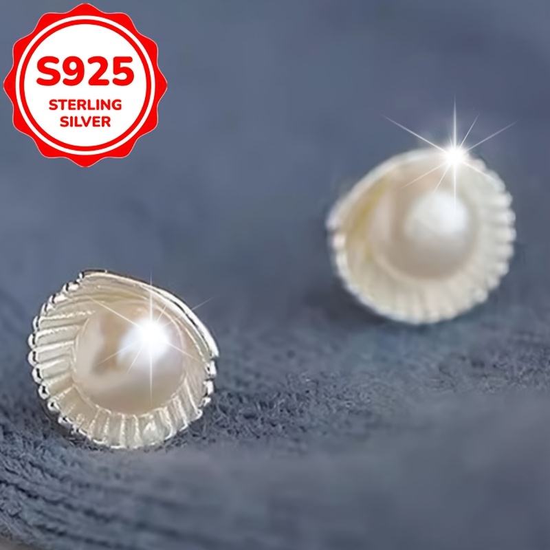 2pc Women's S925 Pure Silver Retro Stud Earrings Gift