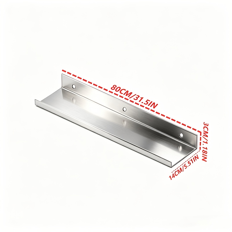 TEMU Étagère Flottante en Acier Inoxydable Grade 316, Spécification Améliorée, Robuste, Résistante à la Corrosion et à la Rouille, Déformable et
