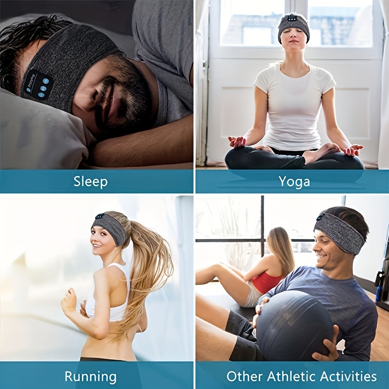 1pc Wireless Sleep Headphones Headband – Soft, Elastic, Comfortable 3-in-1 Wireless Music Eye Mask for Side Sleepers, Noise Isolation, Volume Control, USB Charging, Ideal for Exercise & Gaming, Wireless Headphones, Earbud Headphones