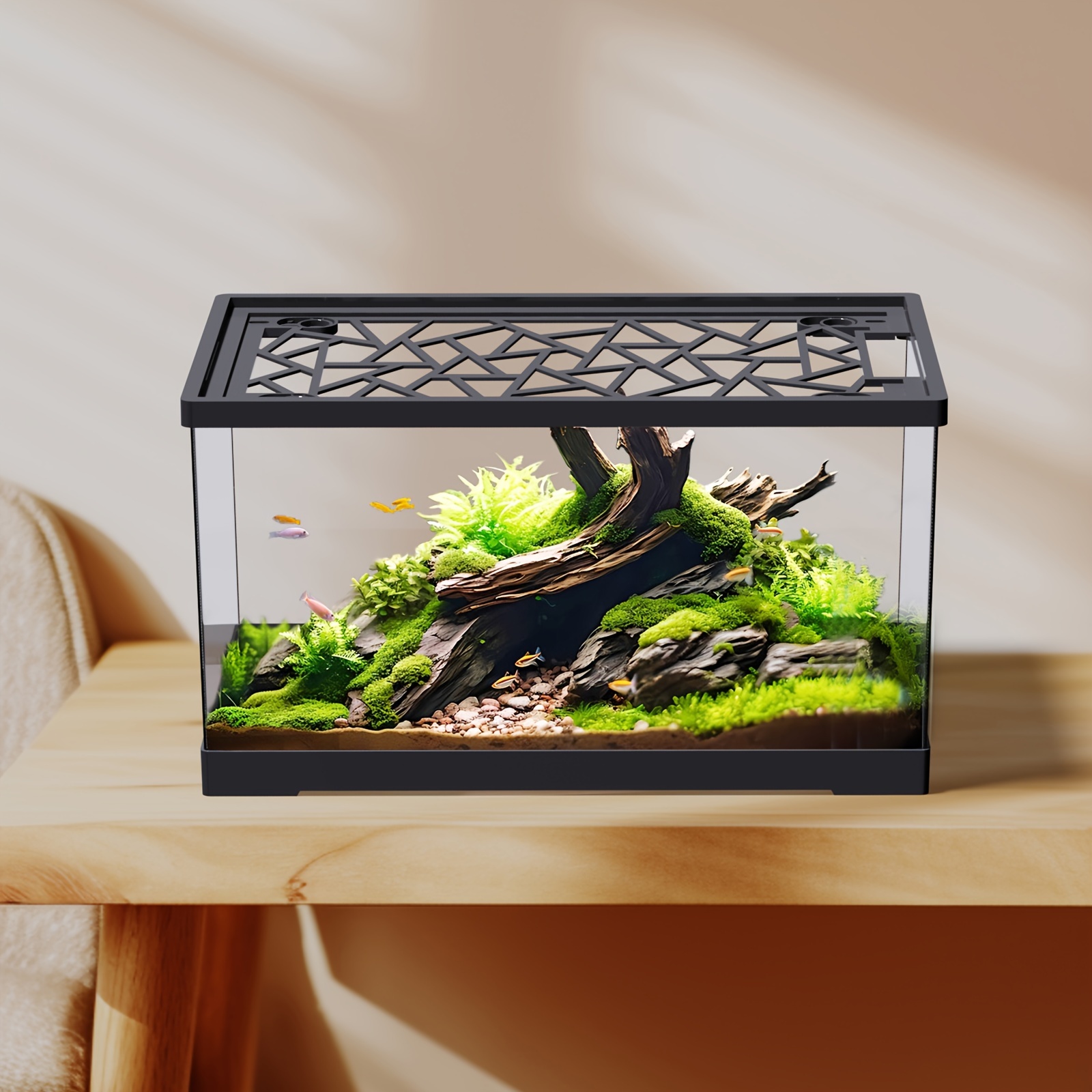 rectangle gallon fish tank lid home office desktop Temu Türkiye