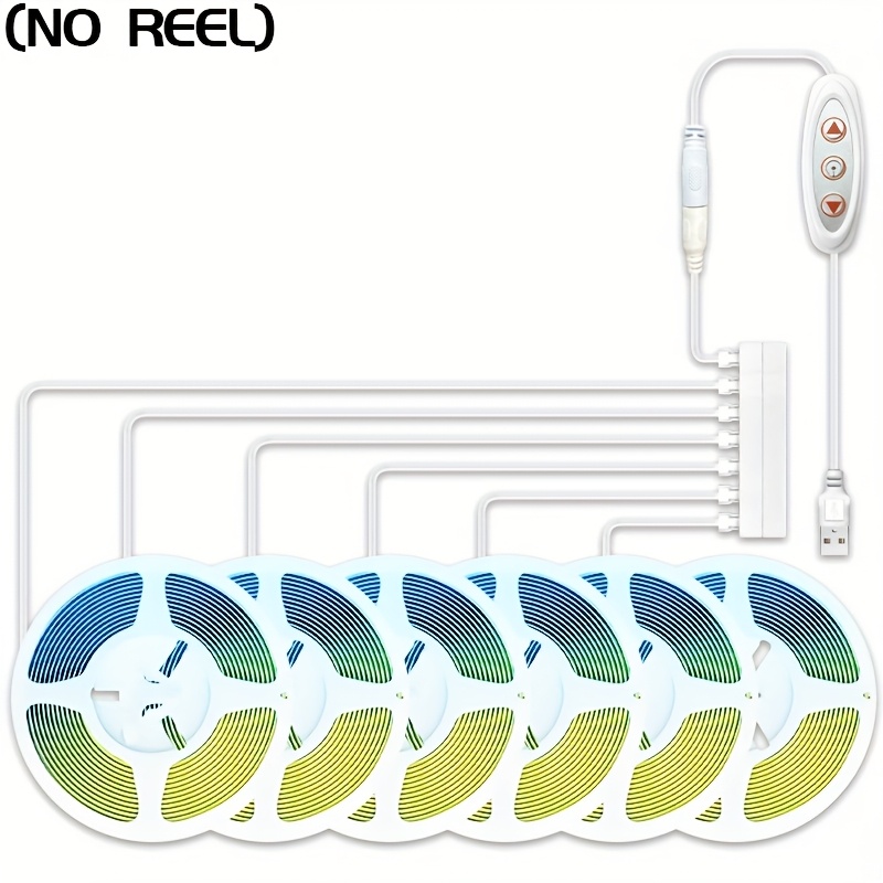 Dimmable Cob Wall-mounted Under-cabinet Lights, Office Ceiling Ambient Decorative Strip Lights, Button-controlled, Usb Powered, Soft Light Led Strip Lights, For Rooms Storage Cabinets Steps 1/3/6pcs