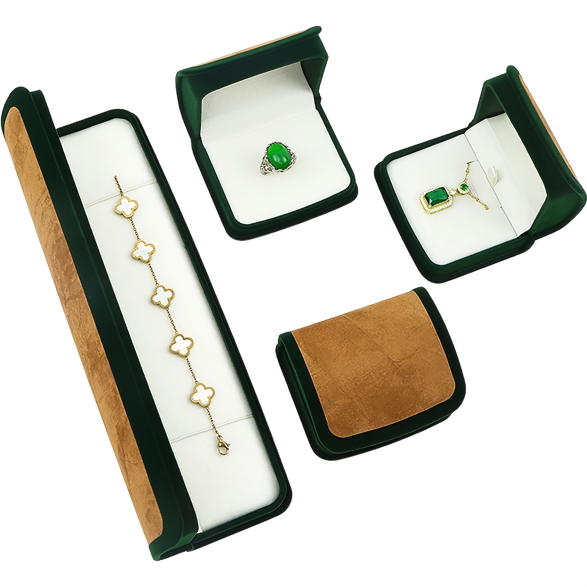 Arc-Shaped Velvet Jewelry Box, Premium Ring & Pendant Display Gift Box