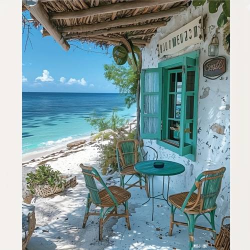 5d diamond painting kit landscape design large round diamonds home decor ideal for wall or tabletop display a gift