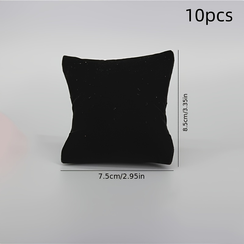 10pcs Black Velvet Bracelet & Watch Display Pillows - Soft Cushion Support For Jewelry Showcasing,jewelry Making Display & Packaging Supplies,beading&jewelry Making