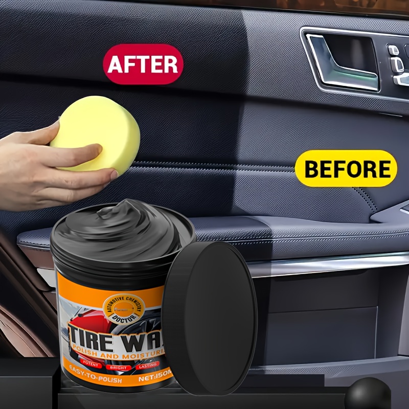 

Farien Car Interior Shine Restorer - Black Tire Gloss Wax & Leather Polish For A New Look, Auto Detailing Cream For Plastic And Faux Leather Restoration