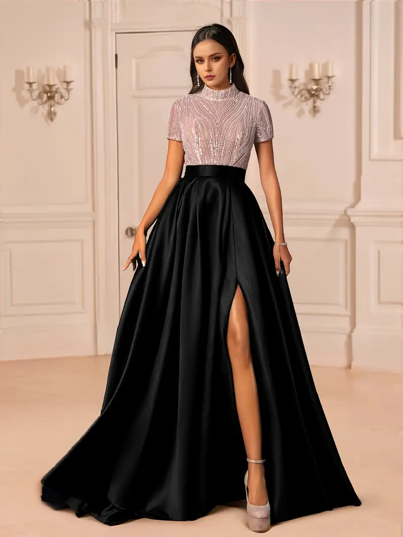 high neck formal dresses australia ARABELLE HIGH NECK MAXI DRESS - NOIR