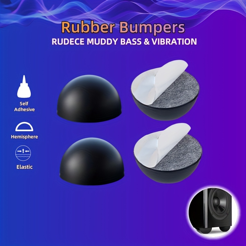 25pcs Self-adhesive Rubber Feet For Speakers And Record Players, Non-slip Elastic Isolation Pads