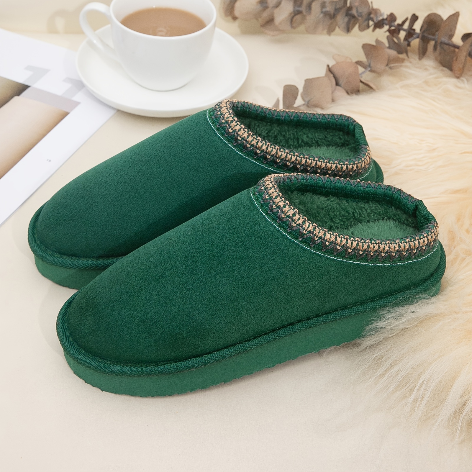 

Women's Indoor Warm Slippers With Soft Anti-slip Sole, Winter Ankle Boots, Shoes