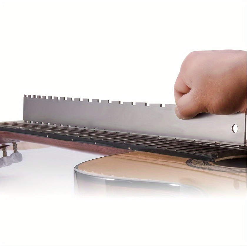 

Measuring Tool For Checking The Curvature Of The Neck, Fretboard, And Frets Of An Electric Guitar For Maintenance And Repair