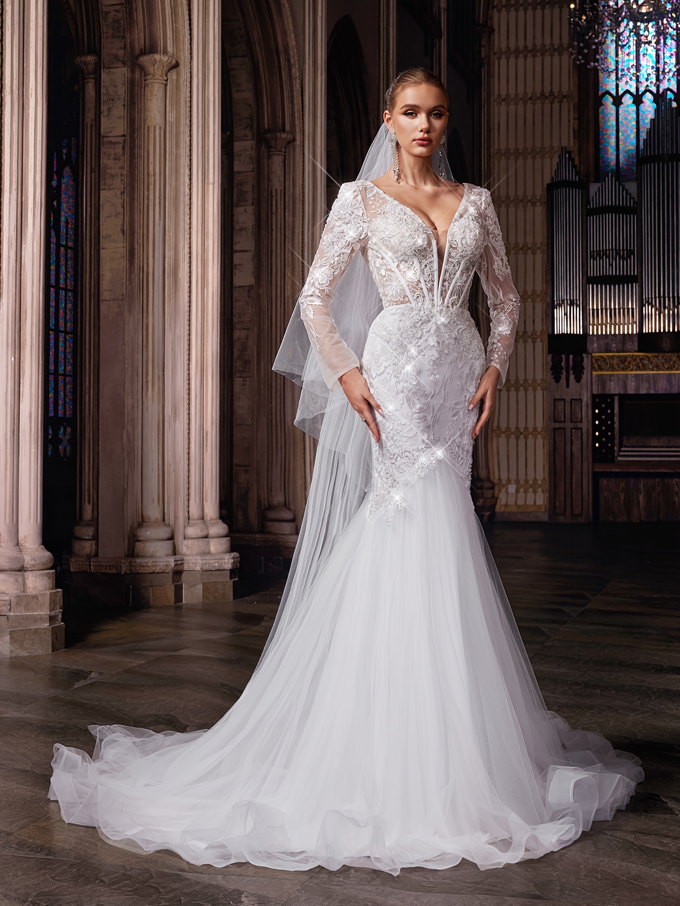 chinese dress ladies Sweatheart Minimalist Mermaid Wedding Dress – HAREM's Brides main image 0