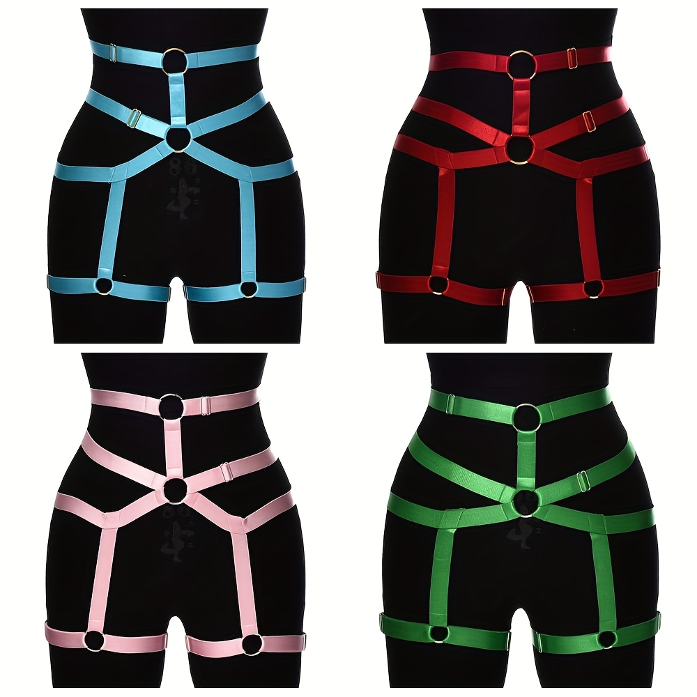 punk style elastic harness garter belt for women – hollow high-waist  suspender with garter clips for stockings, mature night out party festive  accessory - jewelry & accessories