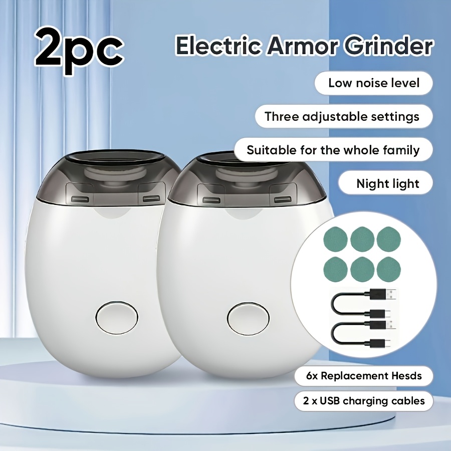 TEMU 2pcs Automatic Electric Nail Clipper With Led Light- Motor, & Glow With Nail Scraps Storage - Portable Nail Trimmer Suitable For Home & Travel,