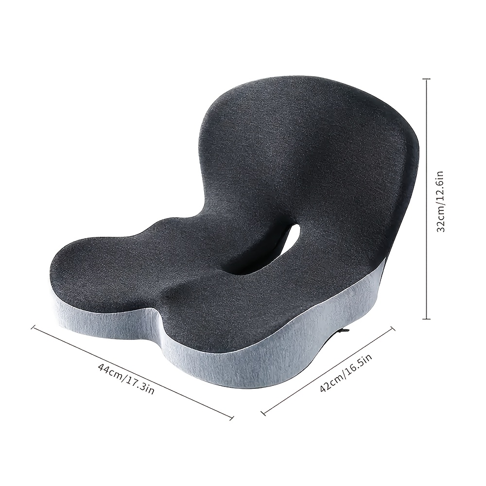 ergonomic seat cushion with backrest soft supportive and washable breathable polyester fiber non woven fabric integrated cushion for hips and waist with zipper closure hand wash   back   chair car driving desk work Product details 0