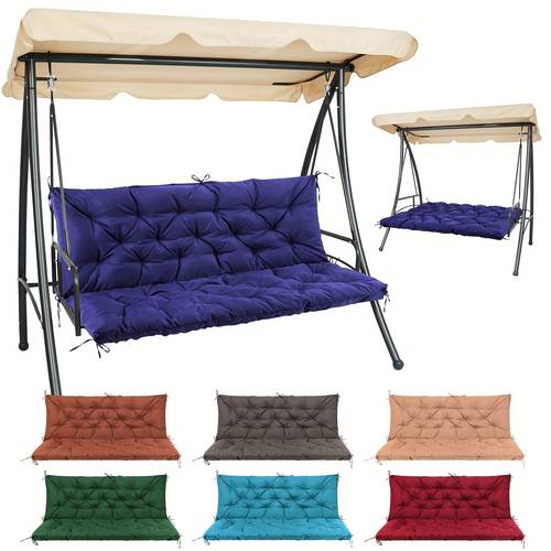 porch swing cushions patio furniture cushions with straps and backrest 60x40 inches 4 thick outdoor cushions for patio furniture for backyard and garden swing not included