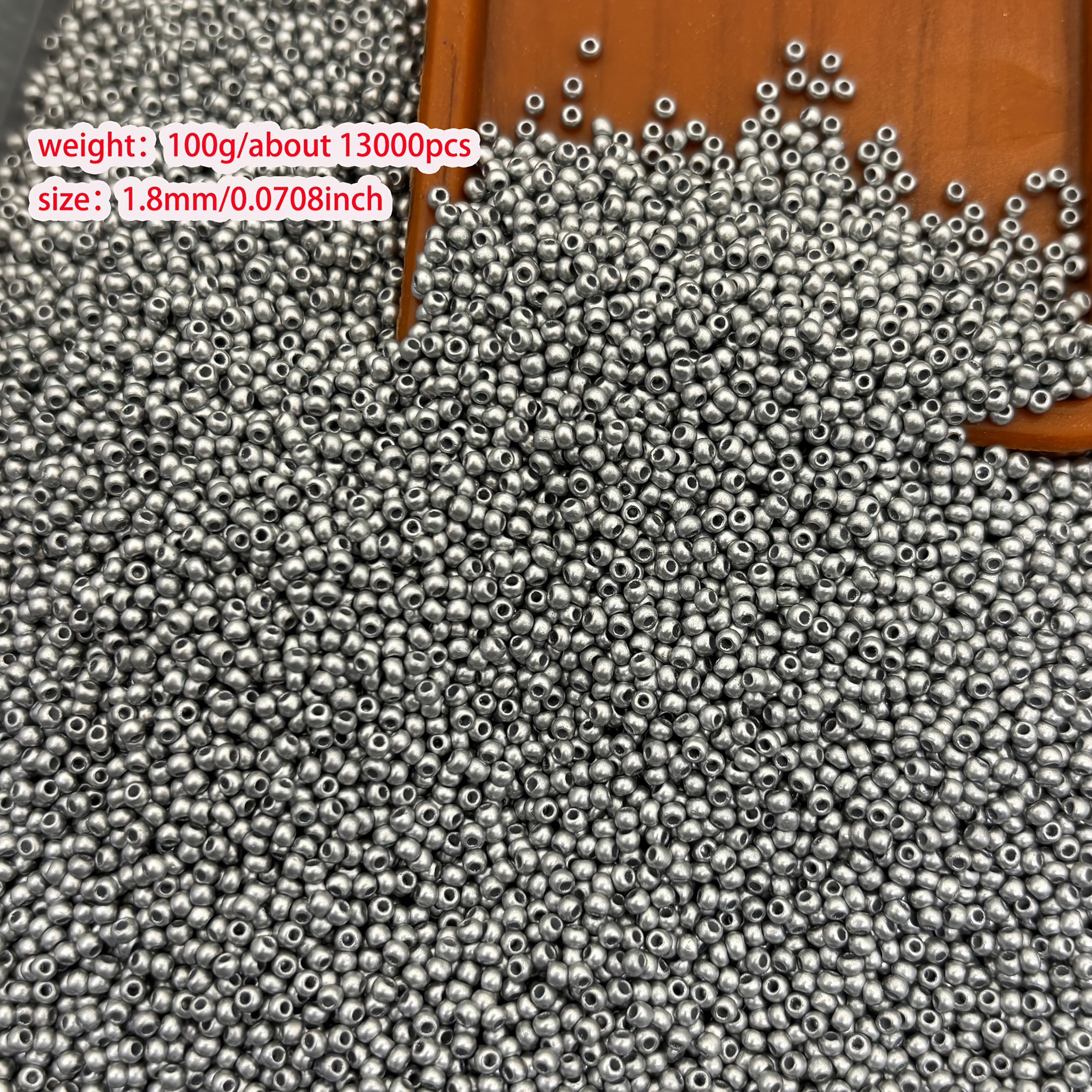 TEMU 13000 1.8mm Solid Color Glass Rice Beads, 100g Per Pack, Multiple Color Options, Suitable For Jewelry Making Additions, Bracelets, Necklaces,